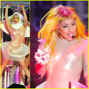 Lady Gaga performs at