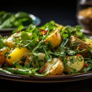 Potato, Green Bean and Spinach Salad